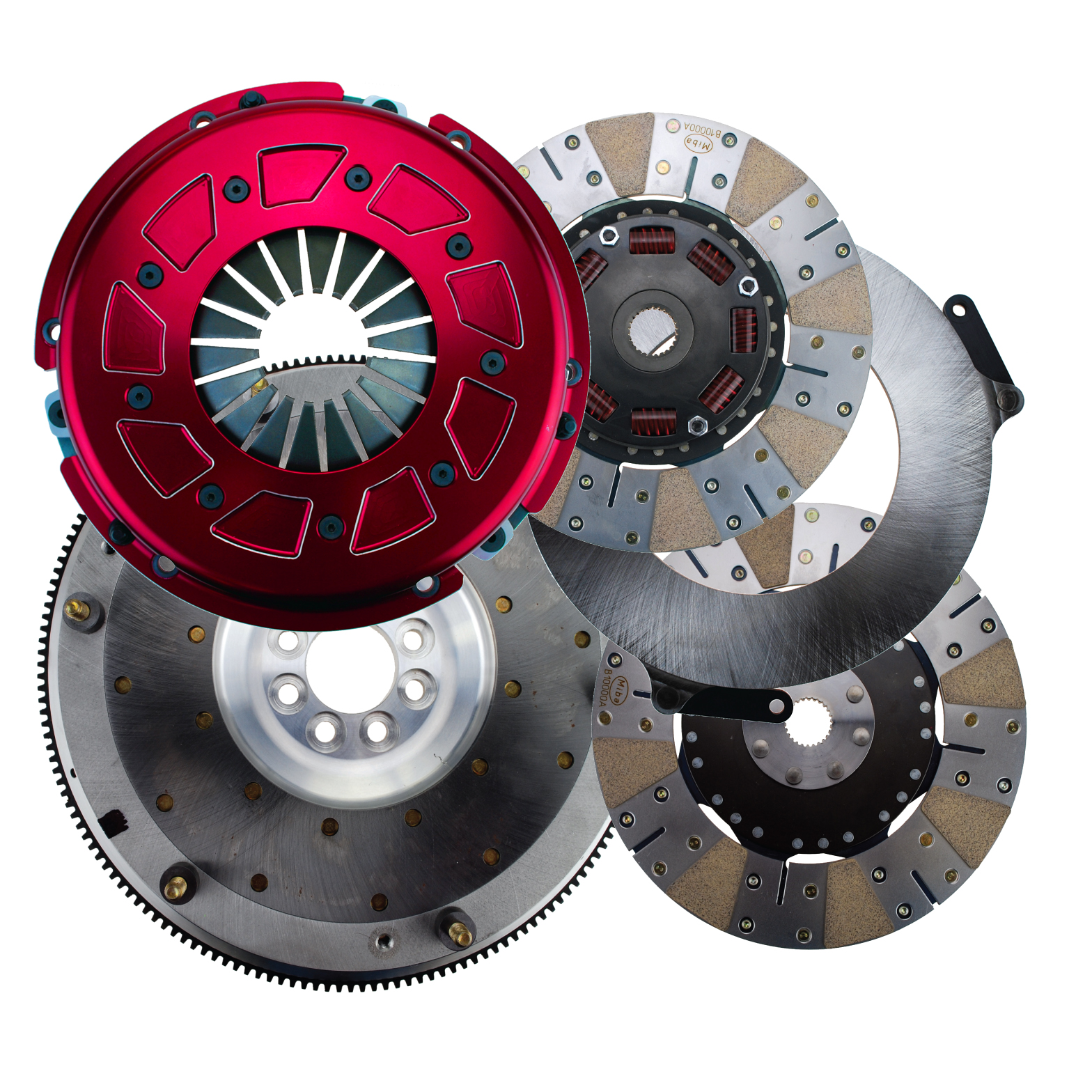 RAM Pro Street Dual Disc 950HP Organic Clutch Kit With Flywheel - GM LS 6 bolt 168T 1 1/8-26 to ZR1, Z28, C7 1 1/8-26 - Image 4
