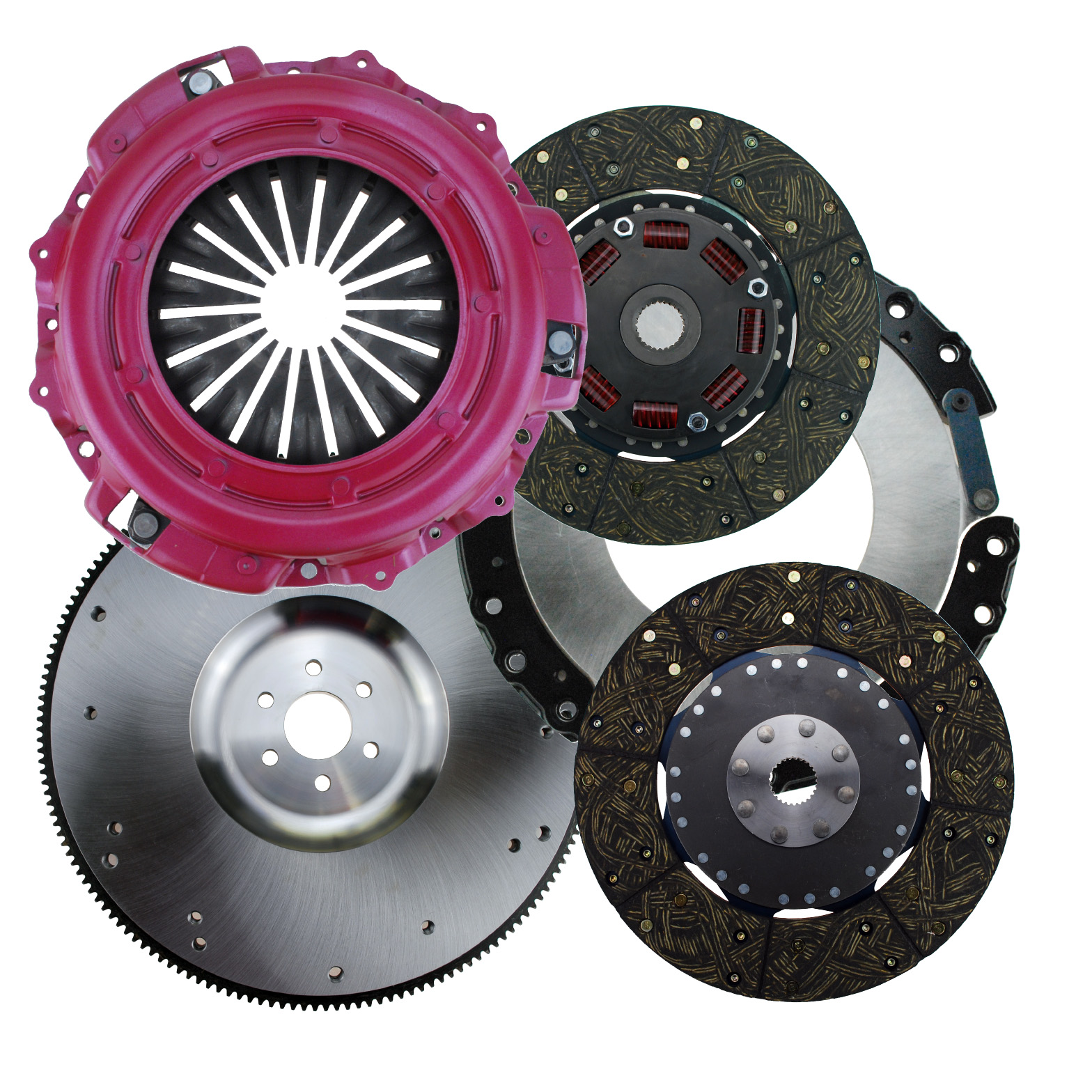 RAM Concept 10.5 900HP Street Performance Dual Disc Organic Clutch Kit With Flywheel - Ford Mustang V6 11-17 1-23 - Image 3