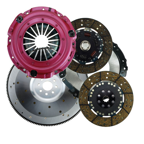 75-2200-3C RAM Pro Street dual disc on a billet steel flywheel