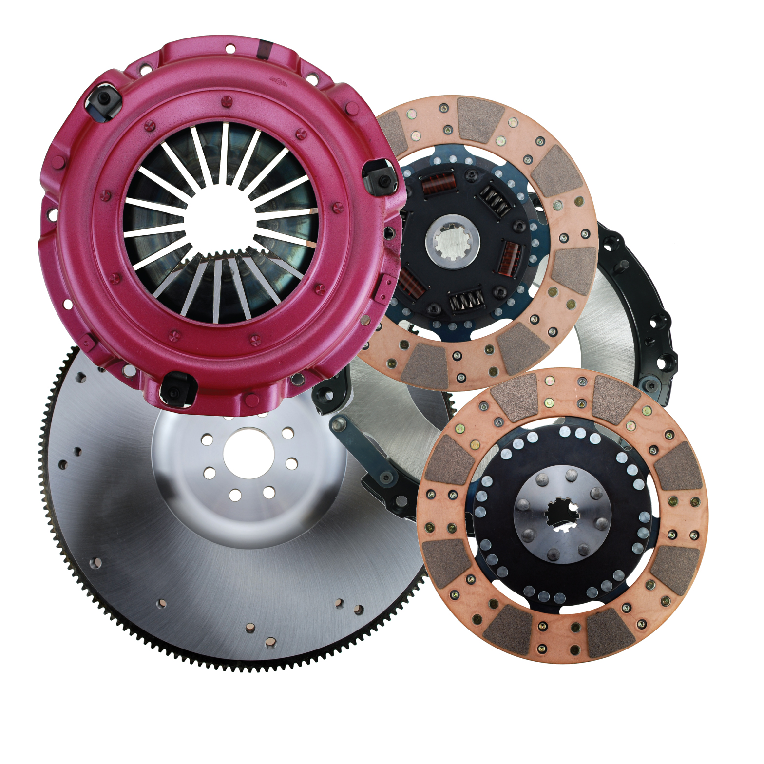 RAM Concept 9.5 1000HP Street Performance Dual Disc Metallic Clutch Kit with Flywheel - FORD MOD 8 BOLT 1 1/16-10 - Image 3